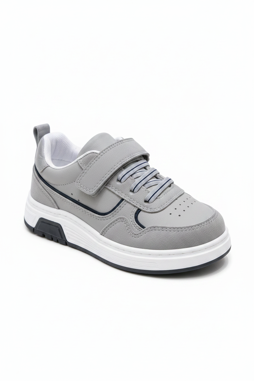 Kids Casual Sneakers - Lightweight Hook & Loop School Shoes for Boys & Girls